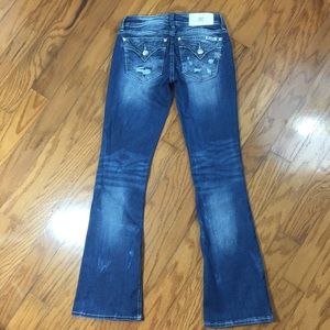 Miss Me Signature Boot Distressed Jeans Size 25
